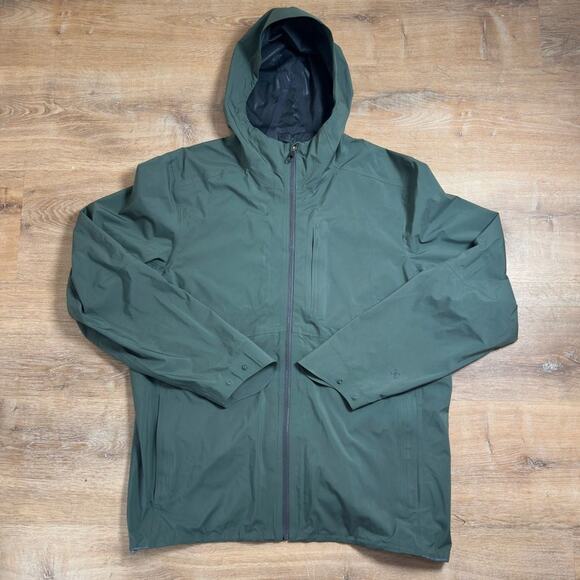 Lululemon Men’s Waterproof Full-Zip Rain Jacket Green XL - Picture 1 of 14